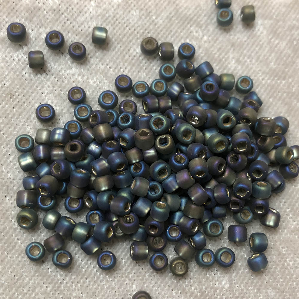 6/0 Frosted Silverlined Black Diamond F649 Japanese Seed Beads