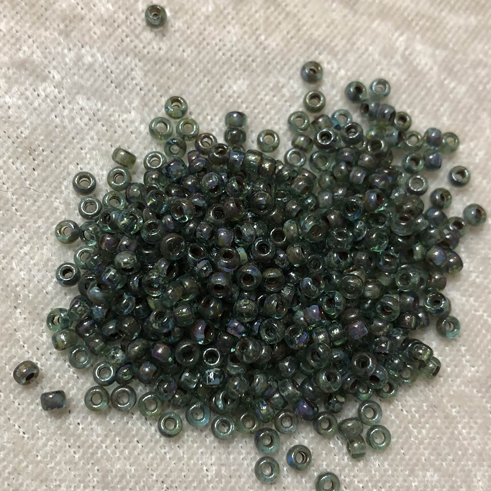 8/0 Transparent Picasso Sea Foam 4506 Japanese Seed Beads