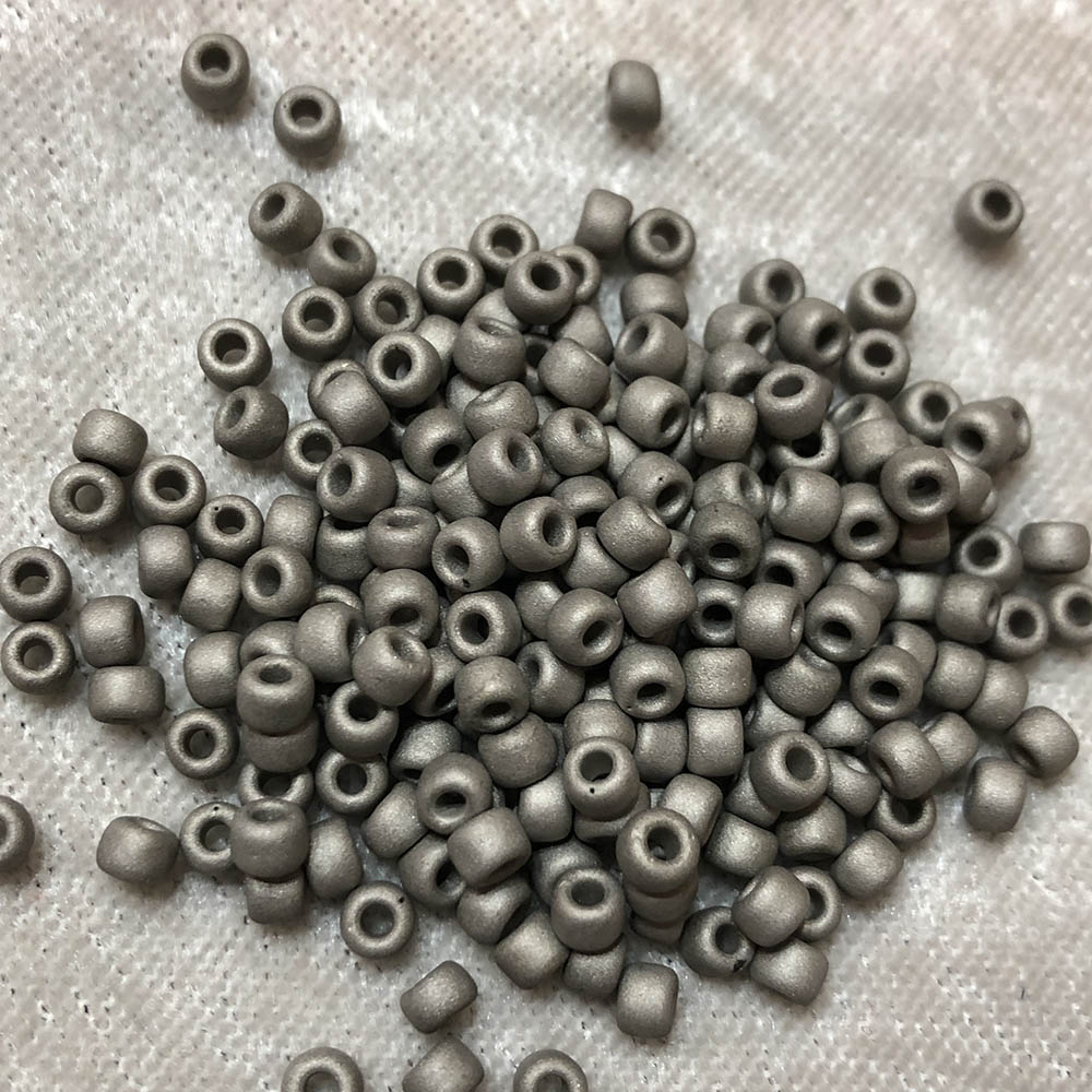 6/0 Matte Palladium Plated F460U Japanese Seed Beads