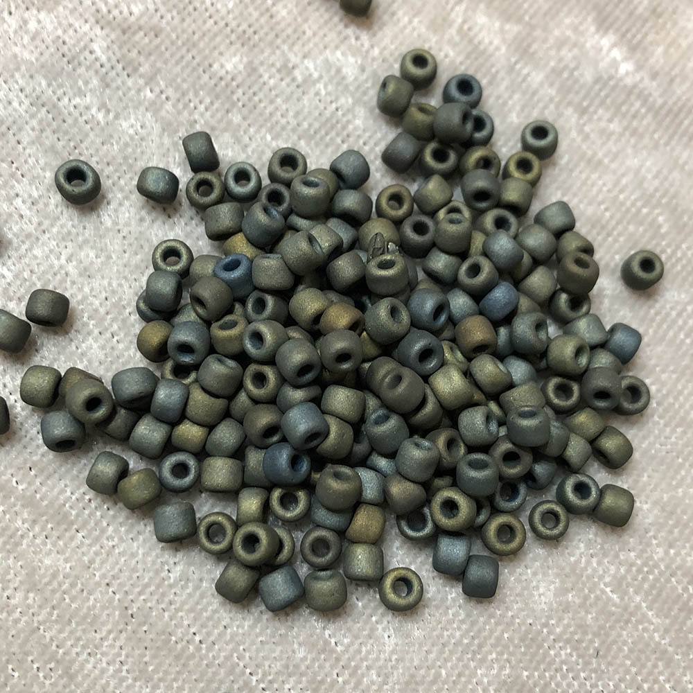 6/0 Matte Sage Steel Iris F460W Japanese Seed Beads