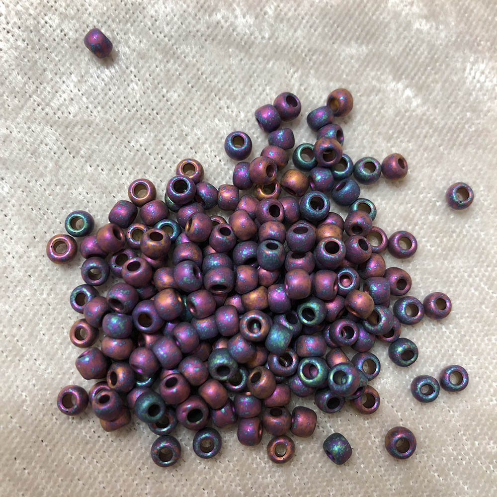 6/0 Frosted Metallic Fuchsia AB F460TJapanese Seed Beads