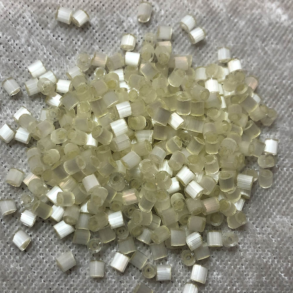 6/0 Pale Yellow Satin 802 Cut Off Cylinder Japanese Seed Beads