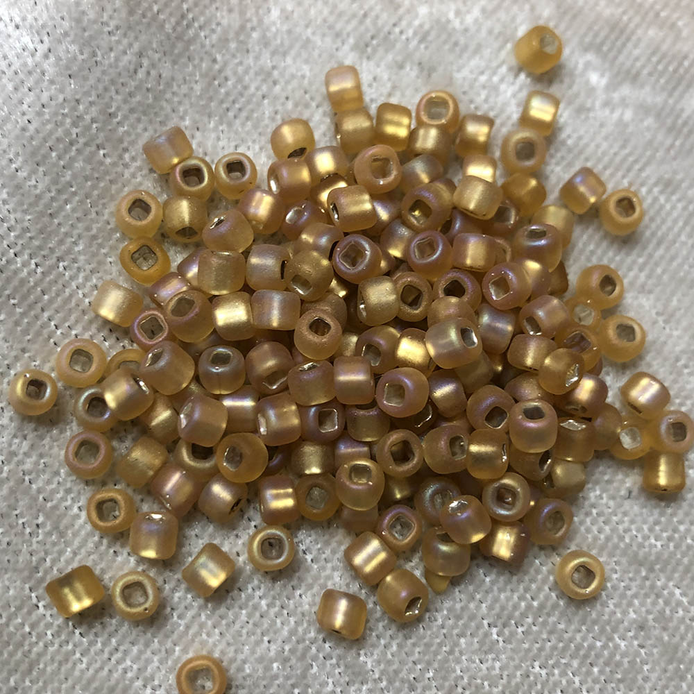 6/0 Frosted Topaz Silverlined AB F634 Japanese Seed Beads