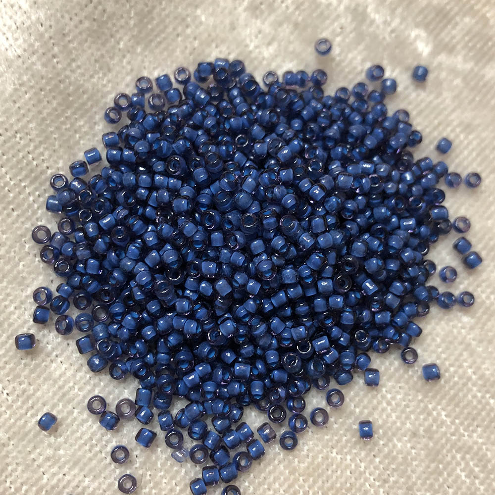 11/0 Colorlined Crystal Navy 399H Japanese Seed Beads