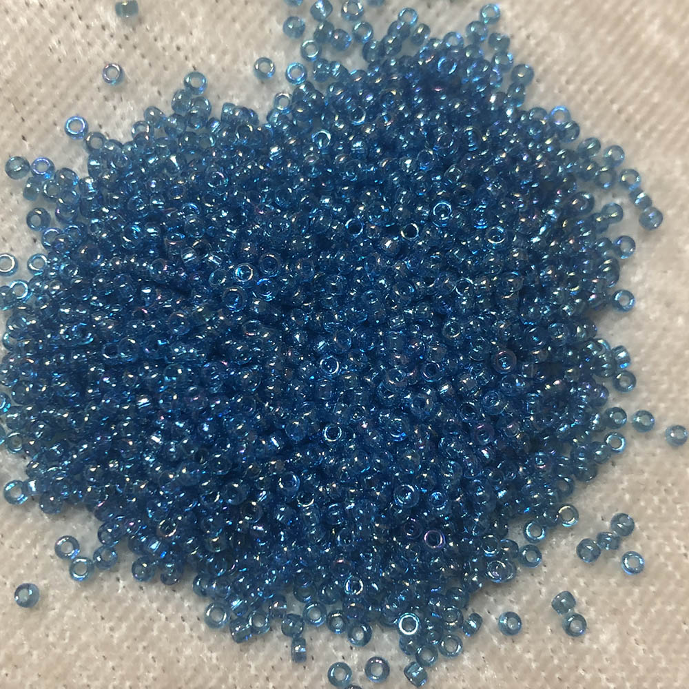 15/0 Transparent Dark Aqua AB 260A Japanese Seed Beads