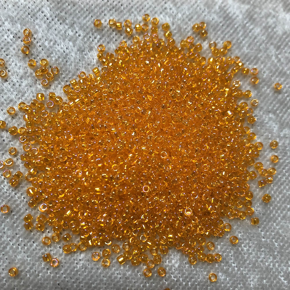 15/0 Transparent Orange AB 253 Japanese Seed Beads