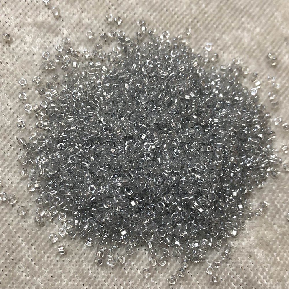 15/0 Gray Lined Crystal 721 Japanese Seed Beads