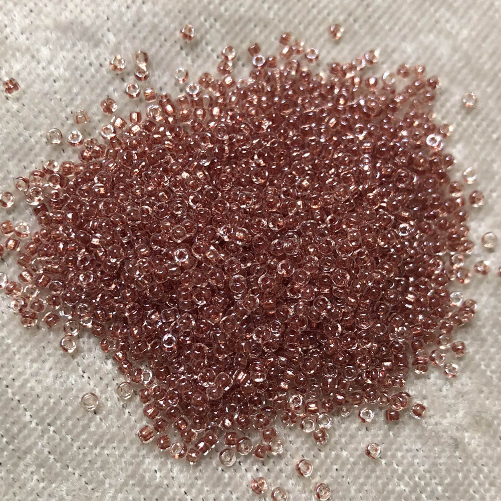 15/0 Transparent Rose Copper Lined Crystal 706 Japanese Seed Beads