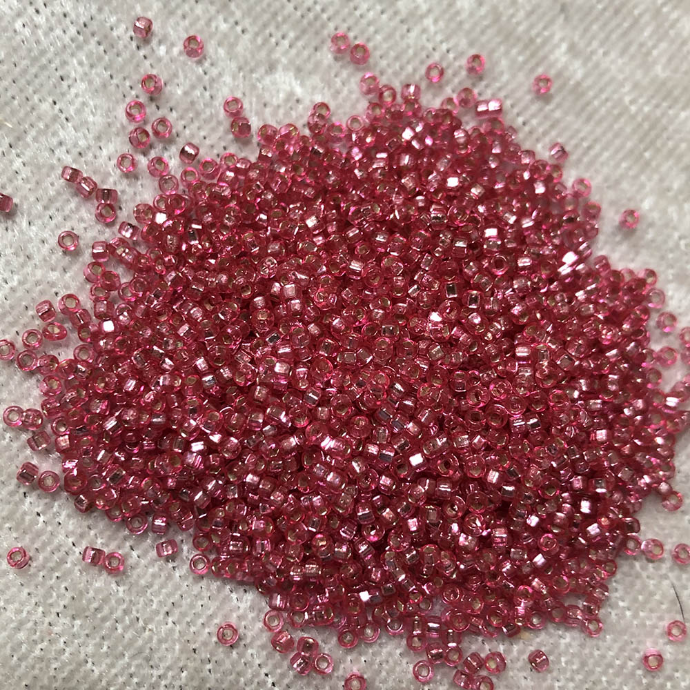 15/0 Silver Lined Bright Pink 23B Japanese Seed Beads