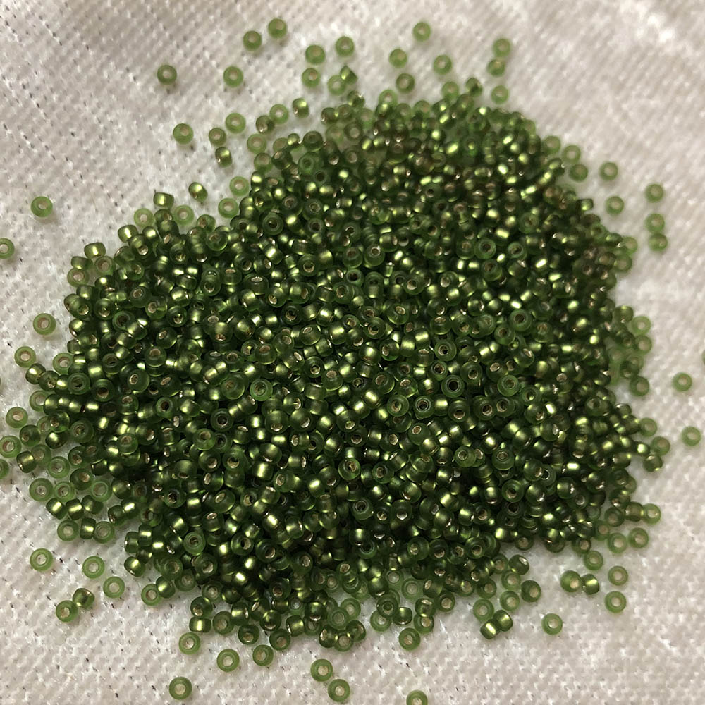 15/0 Silver Lined Olive Green F15 Japanese Seed Beads