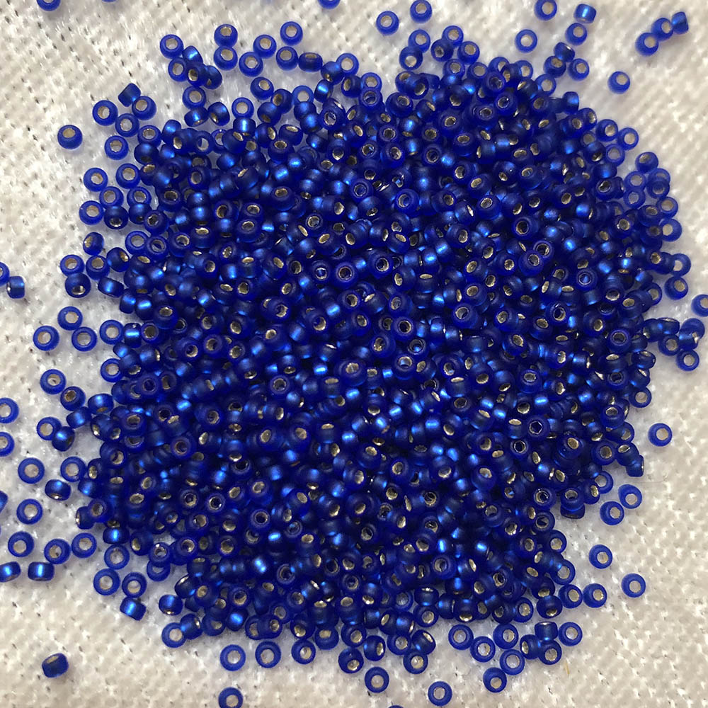 15/0 Silver Lined Frosted Cobalt F20 Japanese Seed Beads