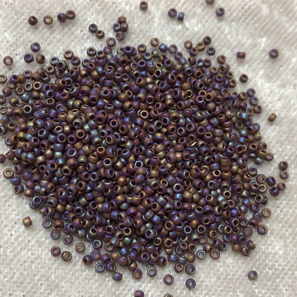 15/0 Frosted Dark Brown Iris F432 Japanese Seed Beads