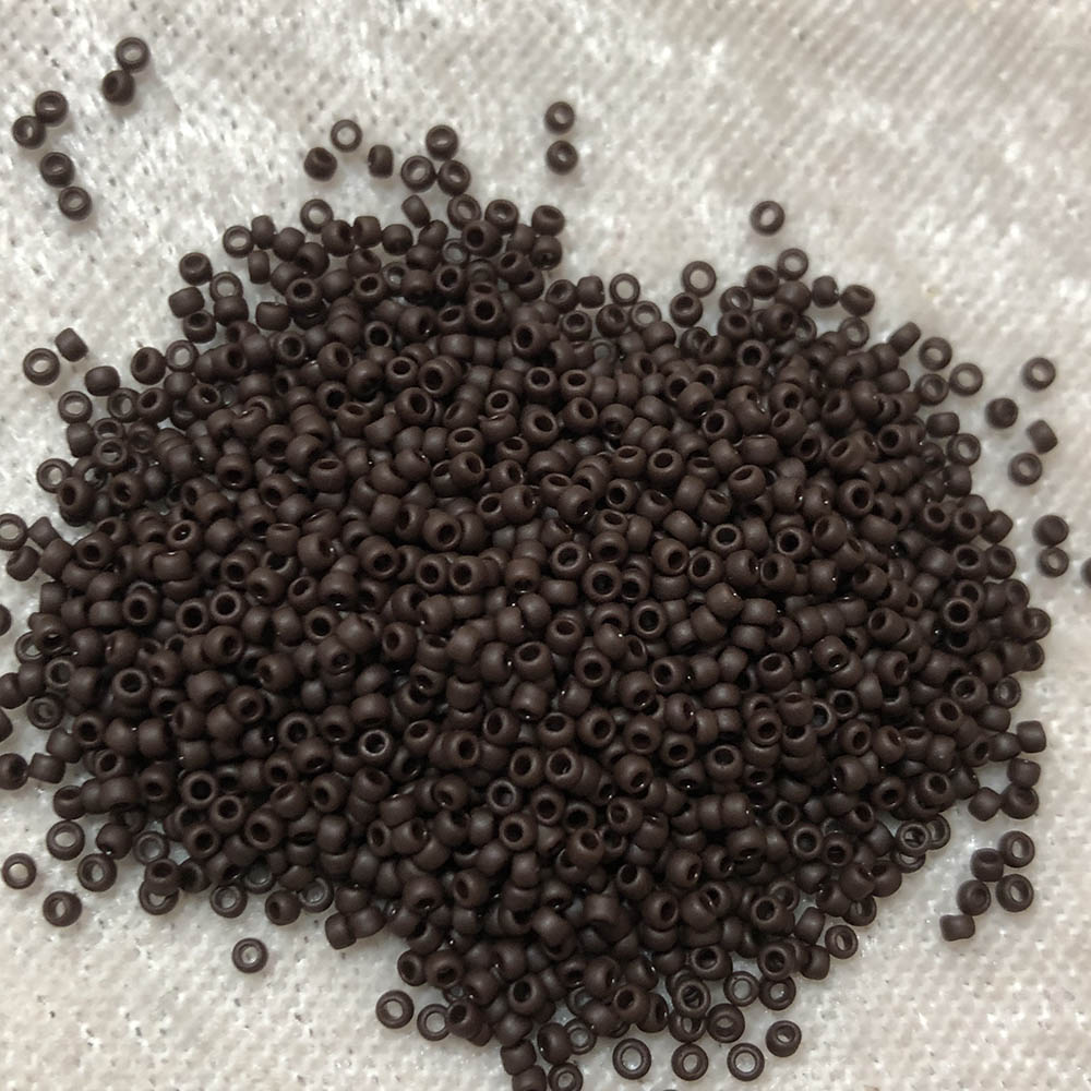 15/0 Frosted Opaque Chocolate F409 Japanese Seed Beads