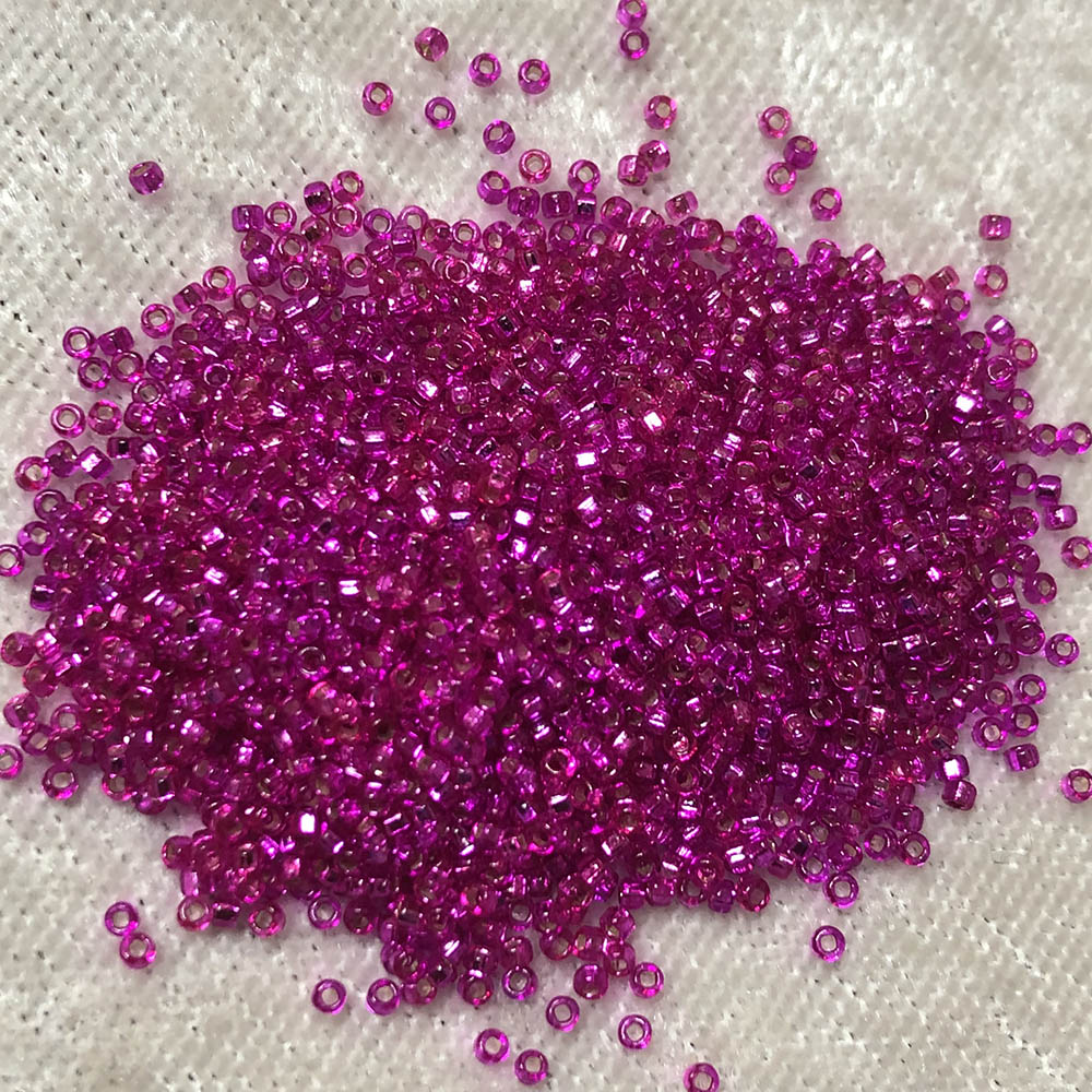 15/0 Transparent Silver Lined Fuchsia 23 Japanese Seed Beads