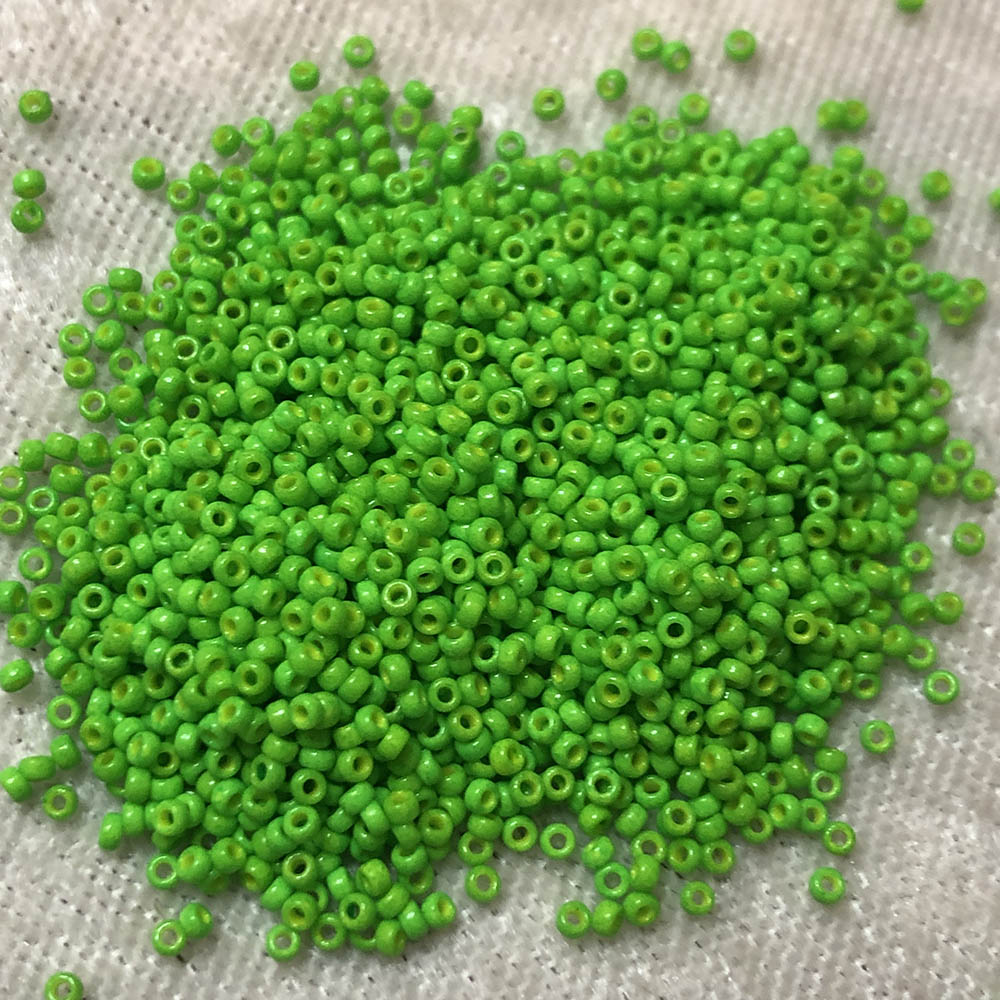 15/0 Opaque Light Green 411E Japanese Seed Beads