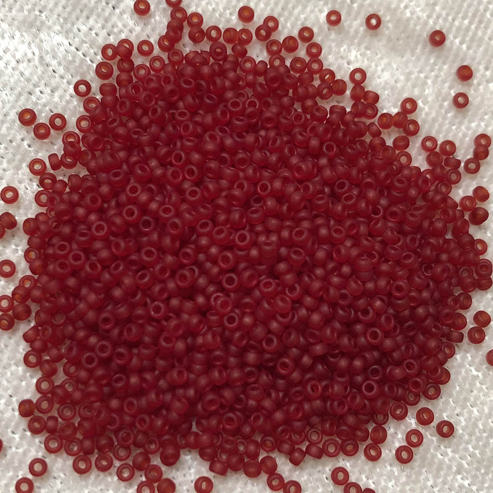 15/0 Transparent Matte Red F141 Japanese Seed Beads