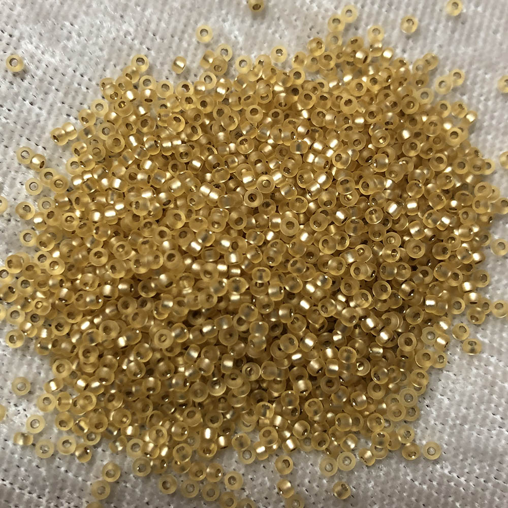 15/0 Frosted Silverlined Honey F3 Japanese Seed Beads