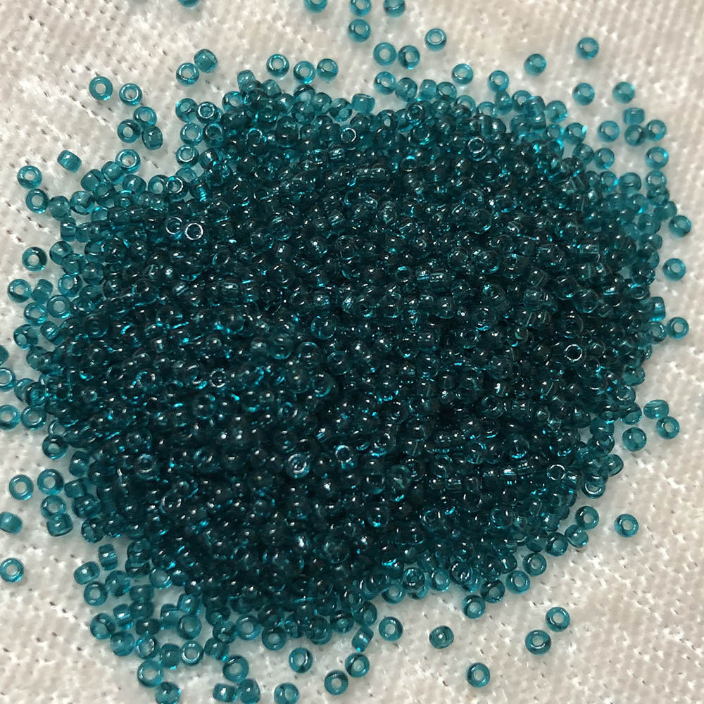 15/0 Transparent Dark Aqua 147 Japanese Seed Beads