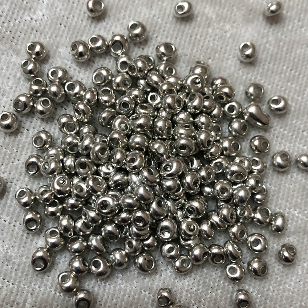 3.4mm Matte Silver F464B Japanese Drop Beads