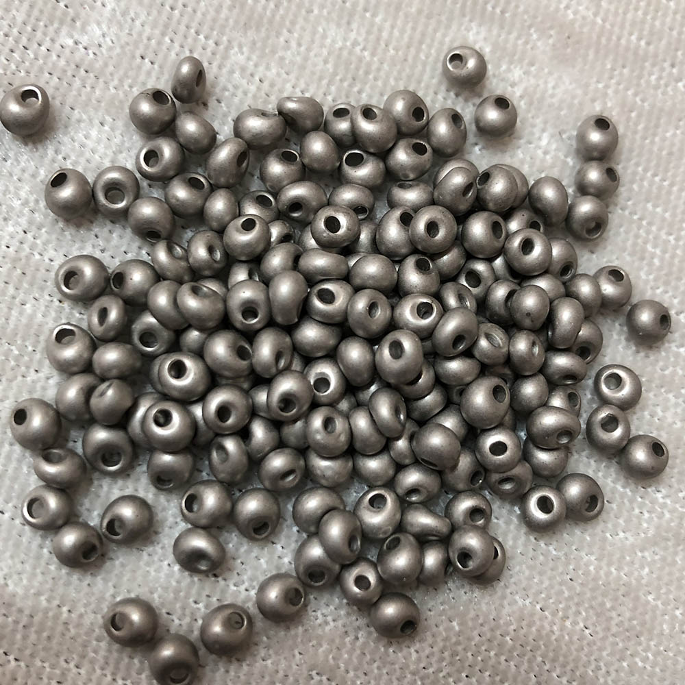 3.4mm Matte Nickel Plated F451D Japanese Drop Beads