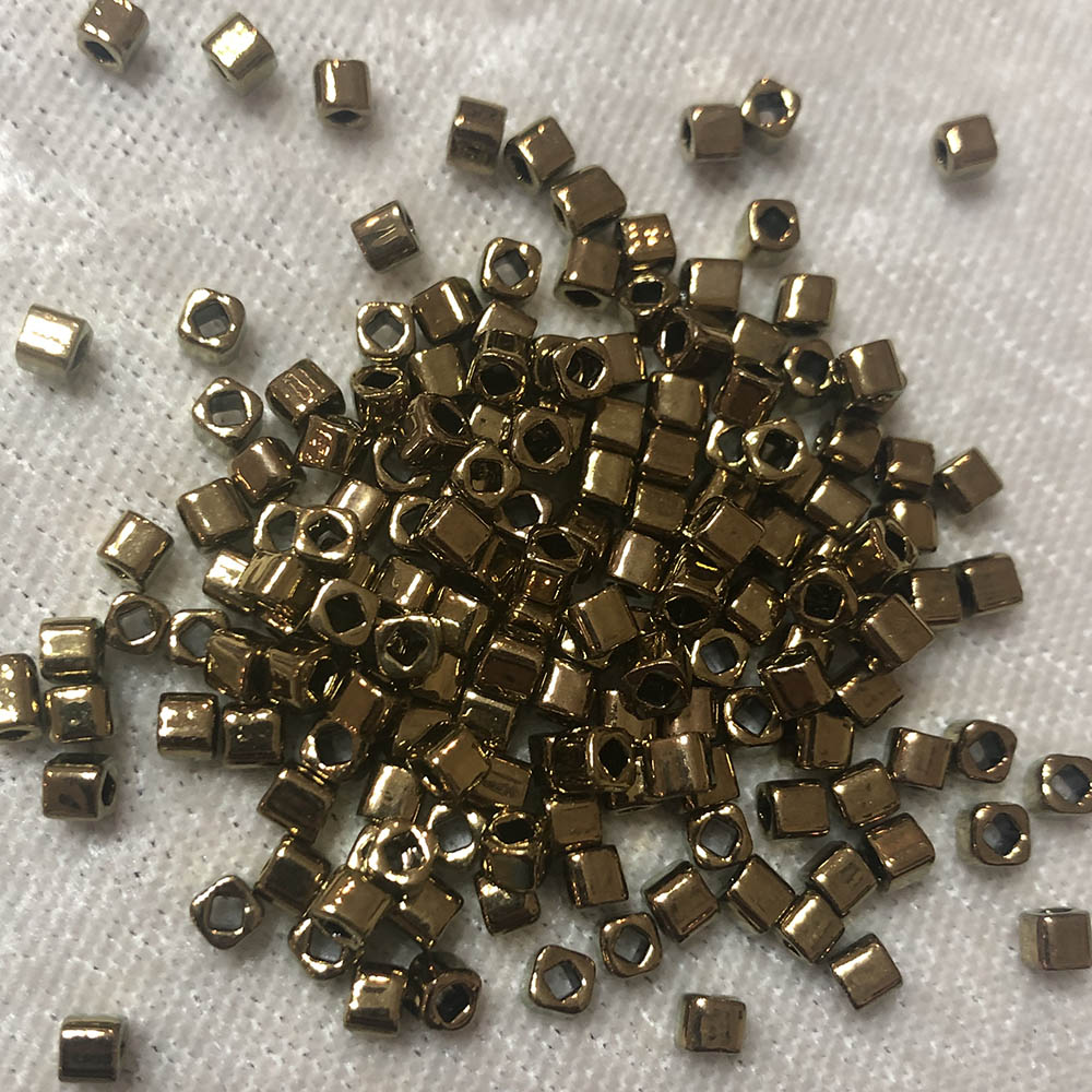 3mm Metallic Bronze 457 Japanese Cube Beads