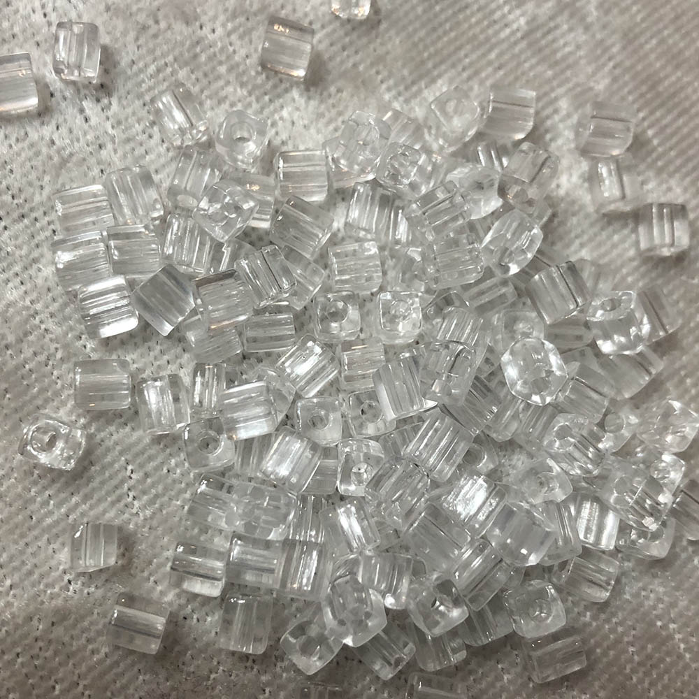 4mm Crystal 131 Japanese Cube Beads