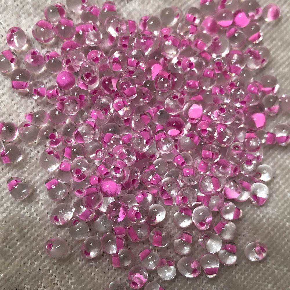 3.4mm Hot Pink Lined 209B Japanese Drop Beads