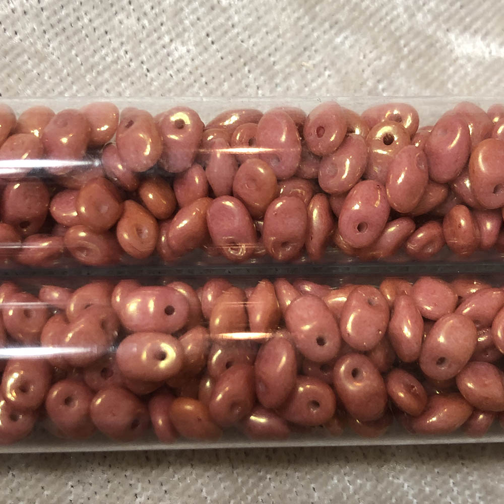 2.5 x 5mm Ruby Lustre SuperUno Czech Glass 1-Hole Seed Beads