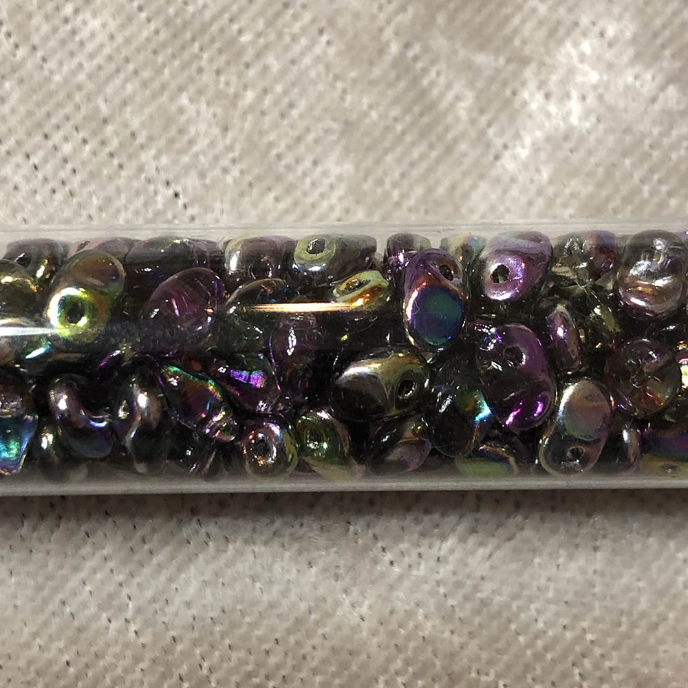 2.5 x 5mm Crystal Magic Violet SuperUno Czech Glass 1-Hole Seed Beads