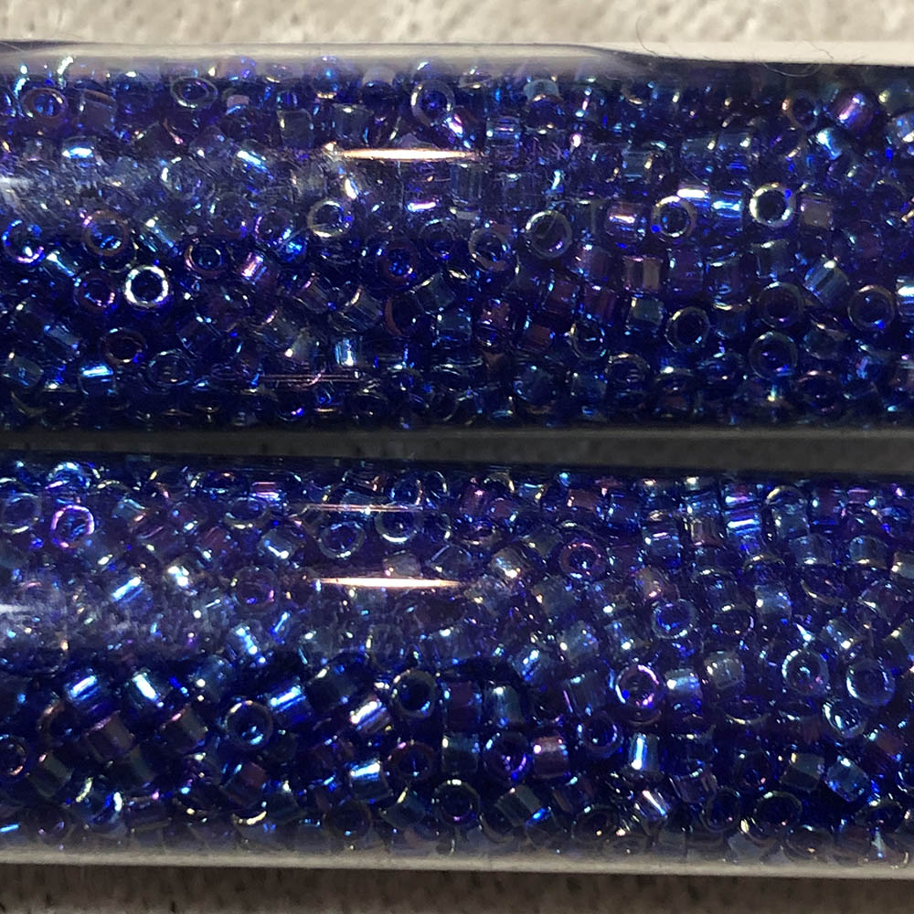 Transparent Cobalt AB 0178 Japanese Glass Delica Beads