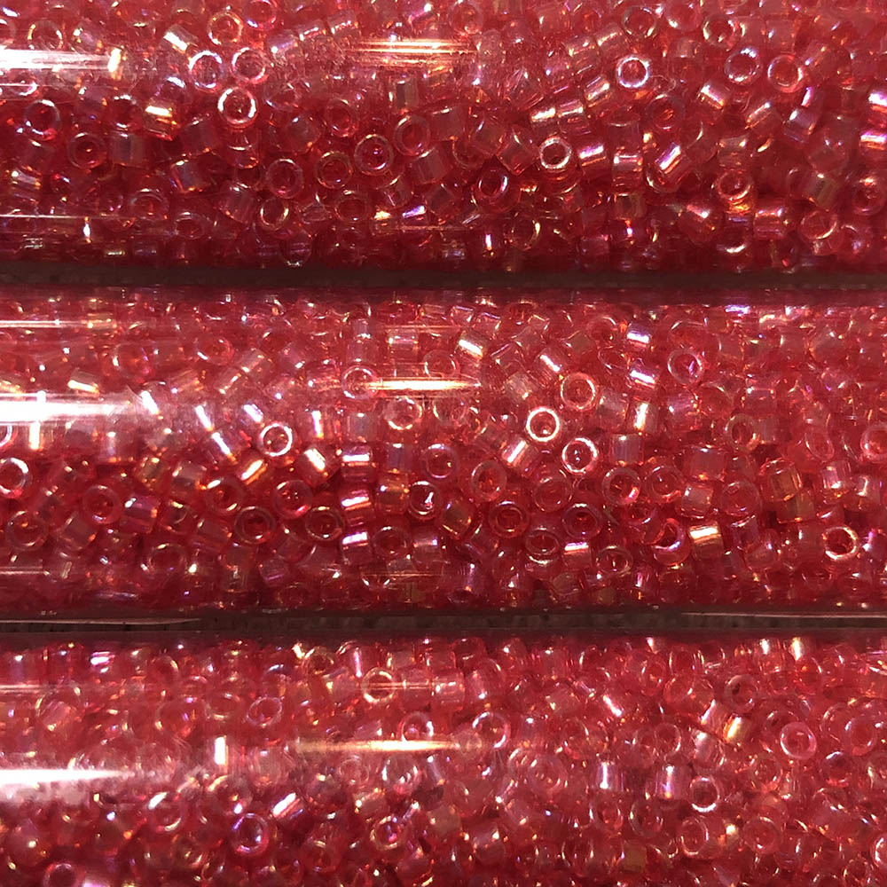 Transparent Red AB 0172 Japanese Glass Delica Beads