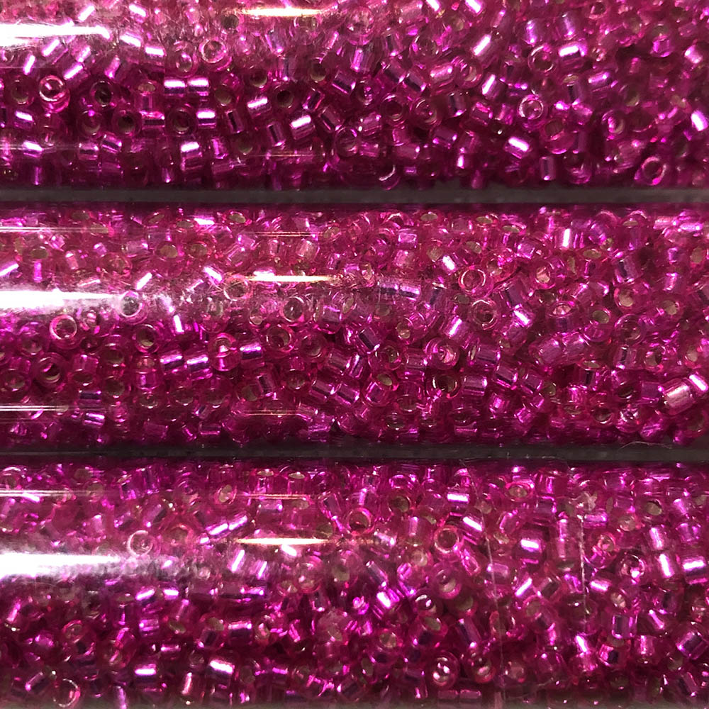 Silver Lined Bright Fuchsia 1340 Japanese Glass Delica Beads