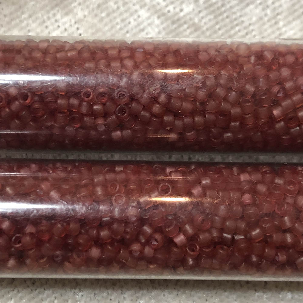 Dyed Semi-Frosted Transparent Berry 0773 Japanese Glass Delica Beads