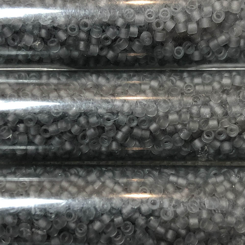 Gray Transparent Matte 0749 Japanese Glass Delica Beads