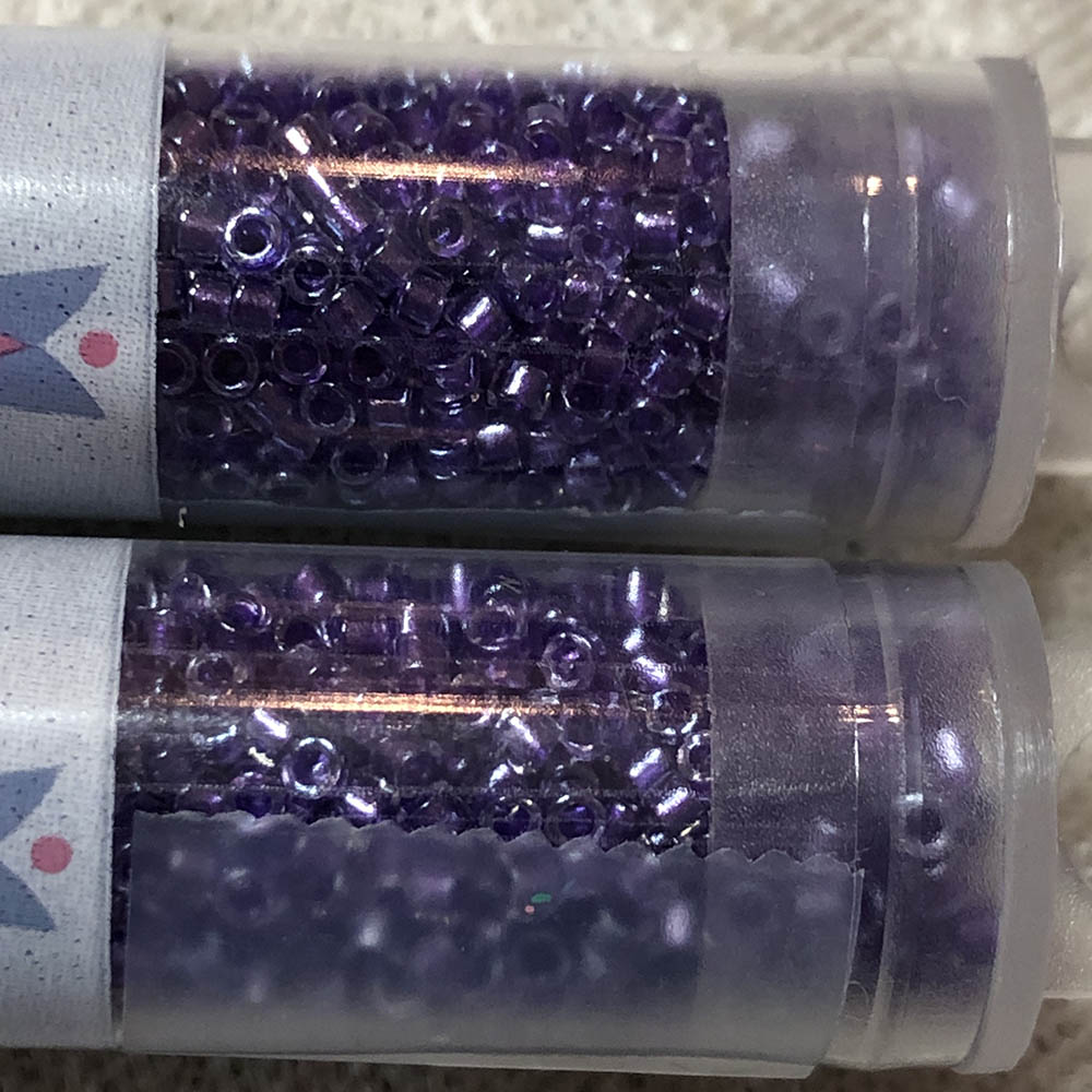 Sparkling Purple Lined Crystal 0906 Japanese Glass Delica Beads