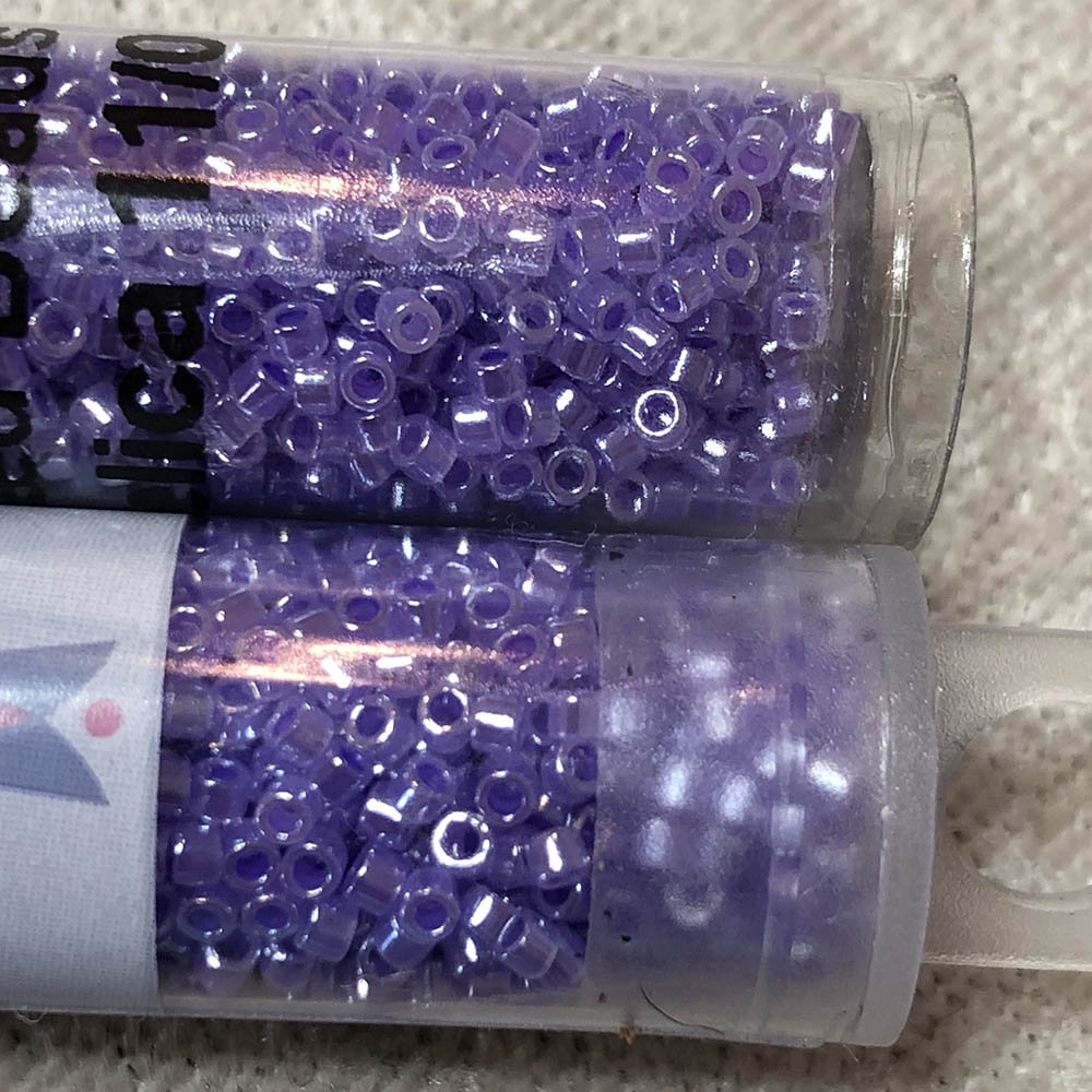 Crystal Purple Ceylon Lined 0249 Japanese Glass Delica Beads