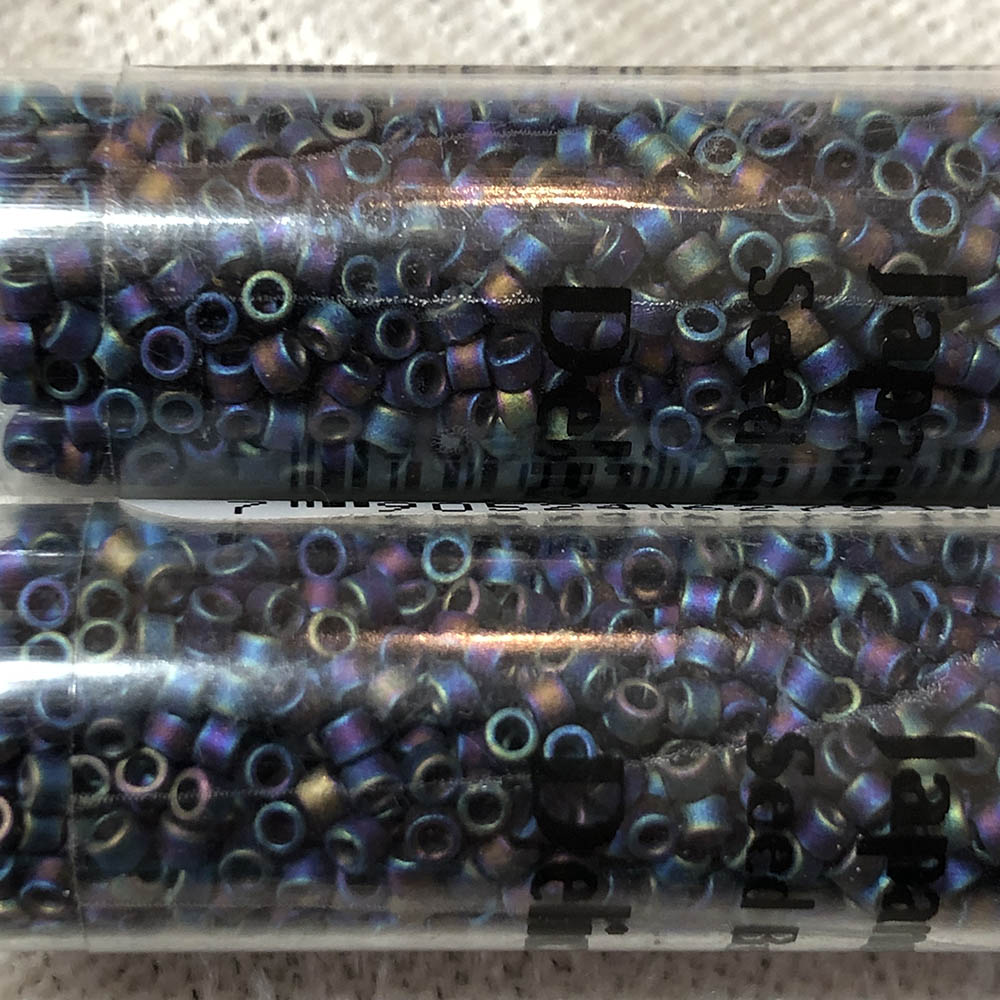 Black Matte Rainbow 0871 Japanese Glass Delica Beads