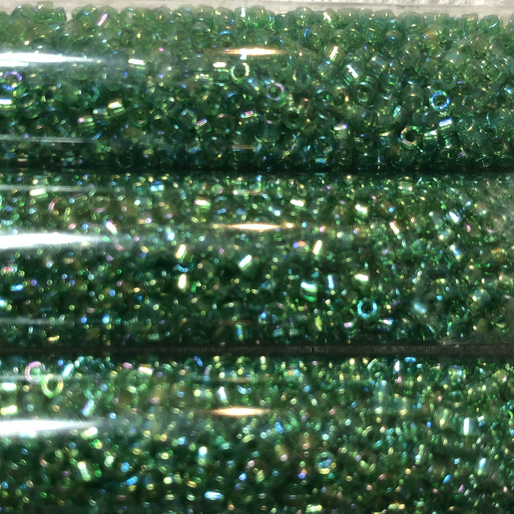 Transparent Green AB 0152 Japanese Glass Delica Beads