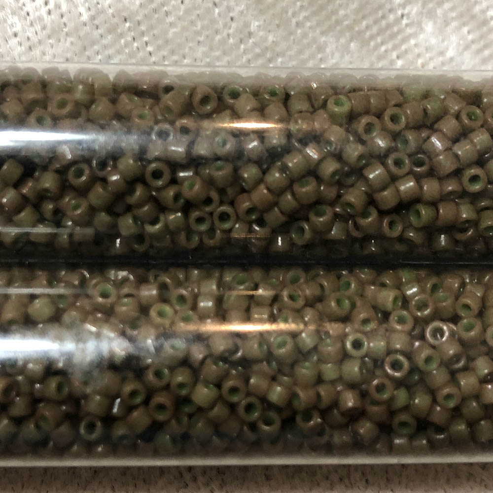 Opaque Dark Olive 0657 Japanese Glass Delica Beads