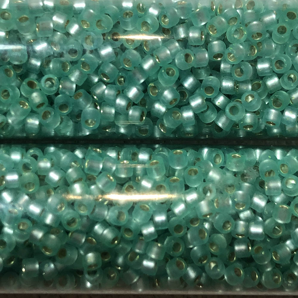 Matte Silver Lined Mint Green 0691 Japanese Glass Delica Beads