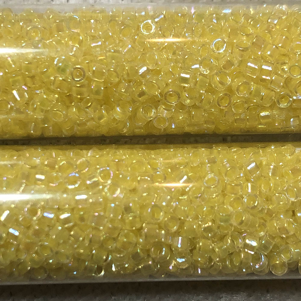 Yellow Crystal AB 0053 Japanese Glass Delica Beads