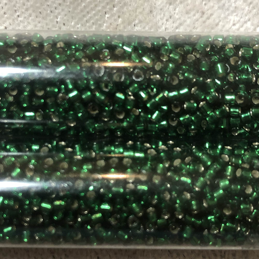 Silver Lined Christmas Green 0148 Japanese Glass Delica Beads