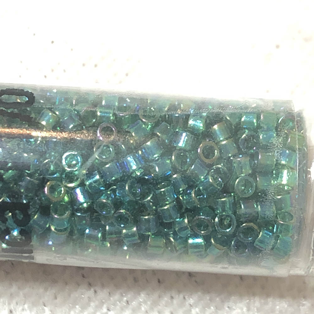 Transparent Emerald AB 0175 Japanese Glass Delica Beads