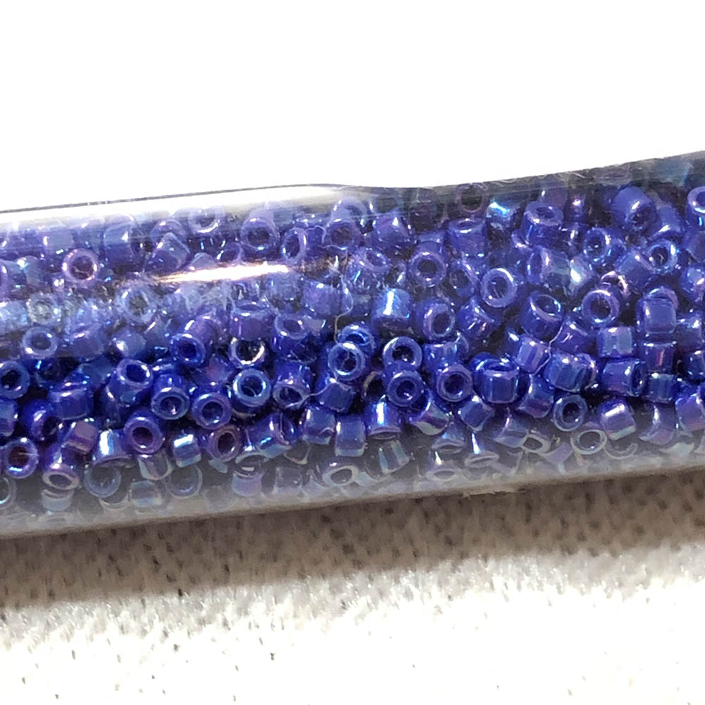 Opaque Cobalt AB 0165 Japanese Glass Delica Beads