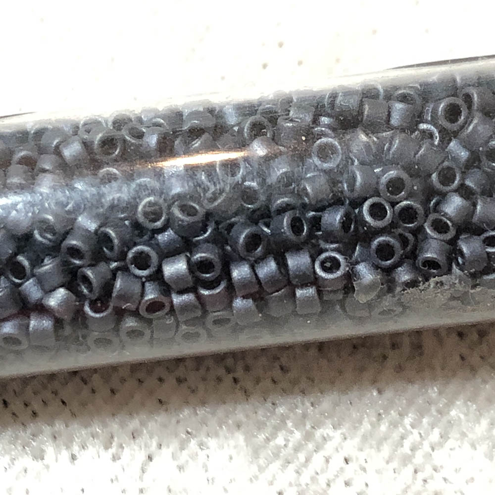 Matte Gunmetal 0301 Japanese Glass Delica Beads