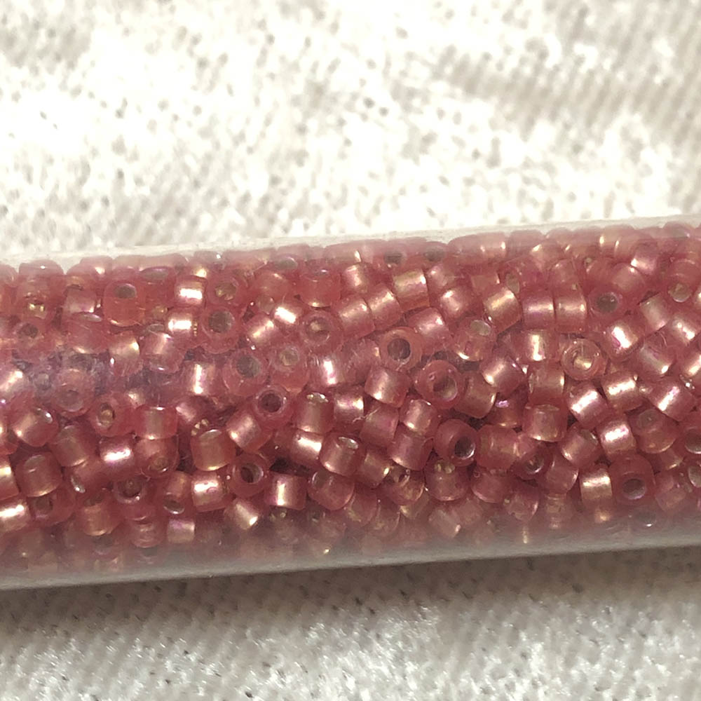 Transparent Silver Lined Light Cranberry 0685 Japanese Glass Delica Beads