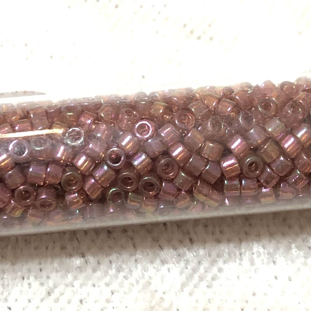 Transparent Red Gold Luster 0103 Japanese Glass Delica Beads