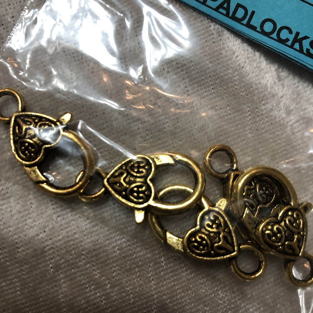 Gold Plated Heart Padlocks