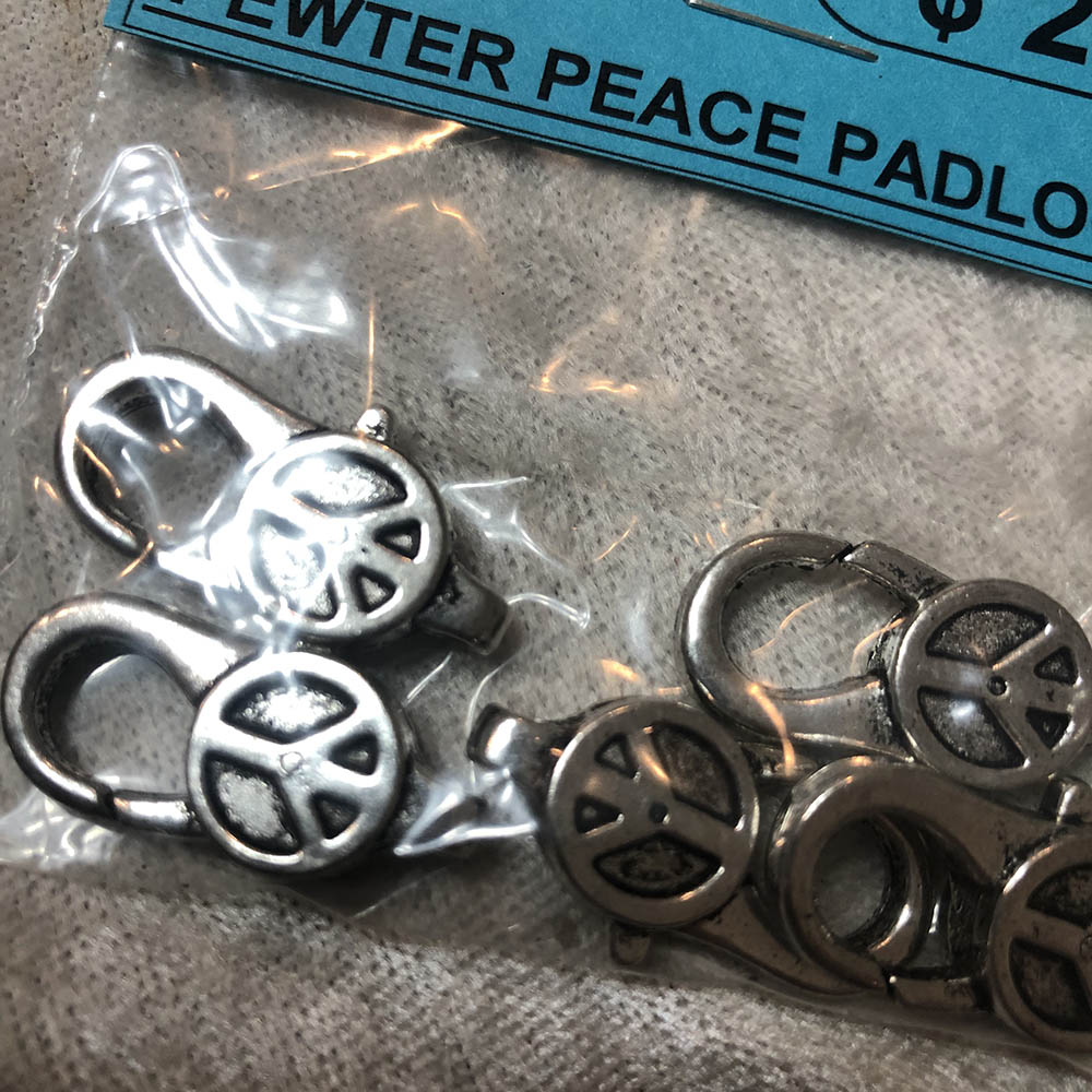 Pewter Peace Padlock