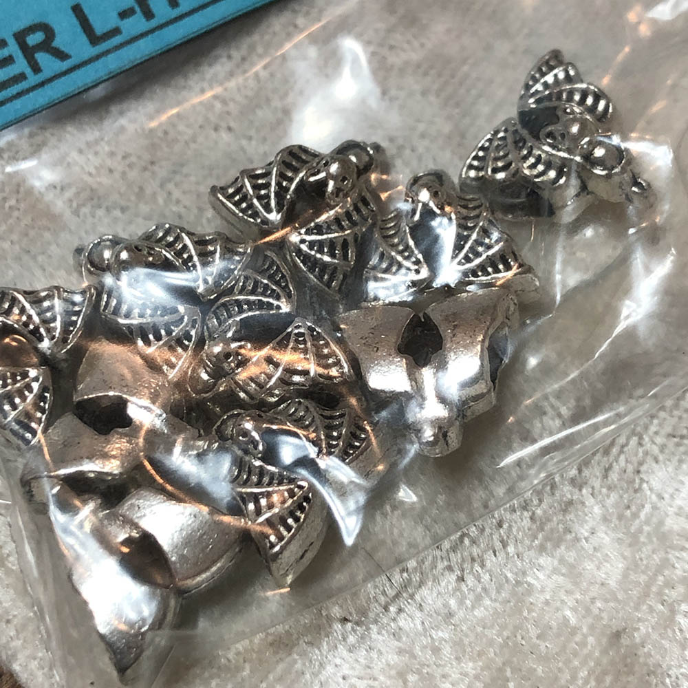 Pewter Large Hole Bat Beads